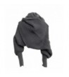 Losuya Fashion Autumn Winter Unisex Warm Scarf with Sleeves Knit Long Soft Wrap Shawl Scarves (Gray) - CQ11R2R6ML7