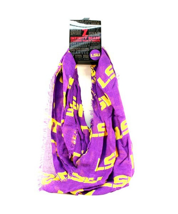 NCAA LSU Tigers Fringed Infinity Scarf - CH129M40HOP