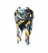 RACHAPE Women Warm Blanket Scarf Elegant Soft Plaid Wrap Shawl Square - Yellow - CF12N5P8URS