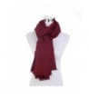 BEKILOLE Women/Men Solid Colored Cashmere Wraps Blanket Shawl Scarf Wrapping Neckwear - Wine Red - CF12NTUI27J