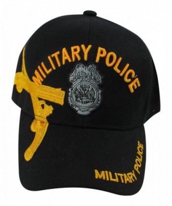 US Warriors U.S. Army Military Police with Gold Pistols Baseball Hat - Black - CB11KFSKEJB