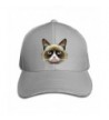 Efbj Grumpy Cat Classic 100% Cotton Hat Caps Unisex Fashion Baseball Cap Adjustable Hip Hop Hat(6 Colors) - Ash - CJ188YD7ZND