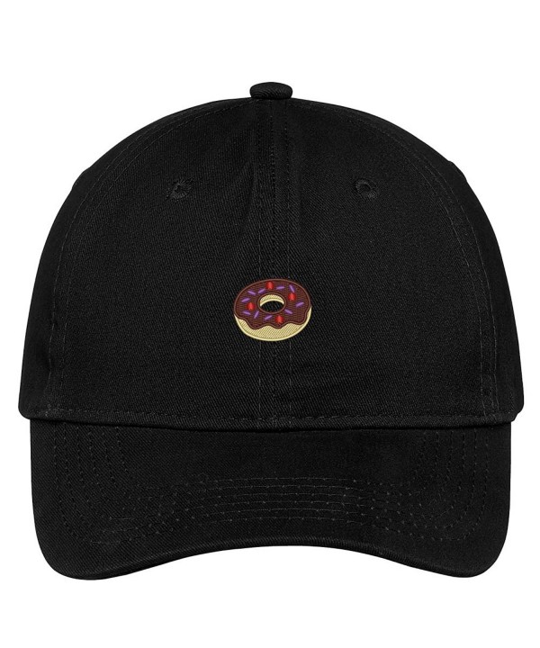 Trendy Apparel Shop Donut Embroidered Low Profile Cotton Cap Dad Hat - Black - C112NSF2DA3