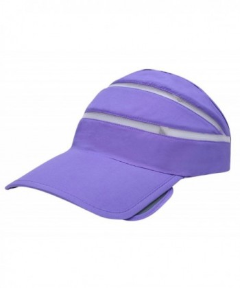Home Prefer Summer Outdoor Quick Drying Beach Sun Hat w./Retractable Visor - Purple - CT182GZ48K3