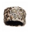 Pillbox Faux Fur Flower Lace Hat - Leopard Beige - C112N1S03I7