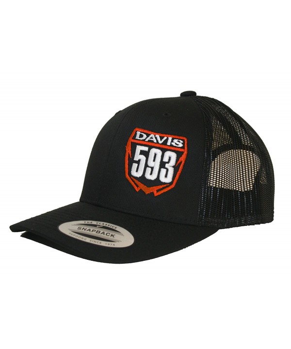 JUST RIDE Custom Personalized Motocross Number Plate Flexfit Hat Mesh Back - Black-orange - CP17YSR497W