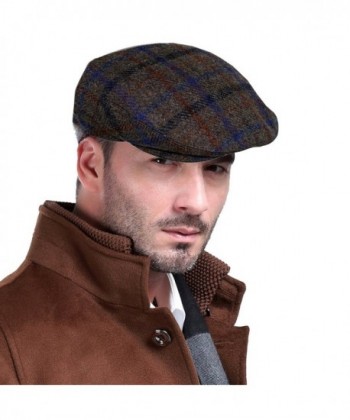 Men's Premium 100% Wool Classic Ivy Newsboy Collection Hat - CO12BQX80L7