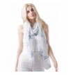 MissShorthair Womens Lightweight Star Print Scarfs Fashion Shawl Wraps - White - CB12NRA7QWL