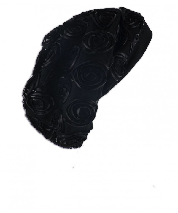 Rose Baggy Beanie Hat Bun Cap Skull Cap Knit Hat Brand New - Black - C411KT8DFOD