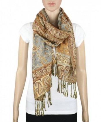 Achillea Reversible Paisley Pashmina Fringes