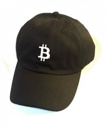 Black Bitcoin Adjustable Embroidered Hat - CT1880KAZL6