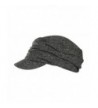 Black Marled Tweed Newsboy Ruched in Women's Newsboy Caps