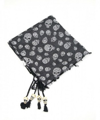 Black White Skull Scarf Women