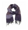 Bucasi Warm Striped Cold Weather Scarf in Brown or Purple Stripe - Purple - CZ11IBVVHWH