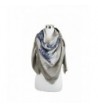 Womens Floral Multi Color Printed Elegant and Soft Viscose Square Scarf - Taupe - C21852IGR99