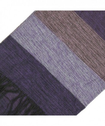 Bucasi Striped Bundling Scarf Purple