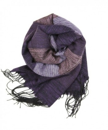 Bucasi Striped Bundling Scarf Purple in Fashion Scarves