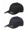 Flexfit Unisex Wooly Combed Twill Cap (6277) 2-Pack (XL/XXL- Black & Dark Navy) - CS12EZOQMCX