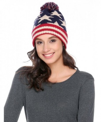 Zeagoo Winter Vintage Stripe American in Women's Skullies & Beanies