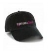 Fight Like a Girl Breast Cancer Embroidered Cap-Black-One Size - CY12622J557