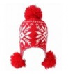 Womens Winter Fleece Earflap Snowflake