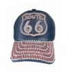 Adjustable Studded Rhinestone Brim Baseball Cap Hat Selection - 3021 Pink Route 66 Denim - CM12N35PYT8