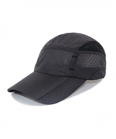 LETHMIK Sport Cap Summer Quick-drying Sun Hat Unisex UV Protection Outdoor Cap - Plain Black - CG12E9IXH9B