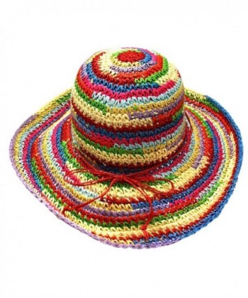 Multicolor Rainbow Floppy Sun Hat - CW1163BGTRF