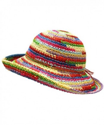 Multicolor Rainbow Floppy Sun Hat in Women's Sun Hats