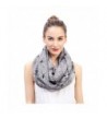 Lina & Lily Spider and Web Print Women's Infinity Loop Scarf Halloween Accessory - Gray - CC11OWJTKHV