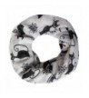 Lina & Lily Cat Animal Print Infinity Scarf for Women Lightweight - White+black - CM1808RXA82