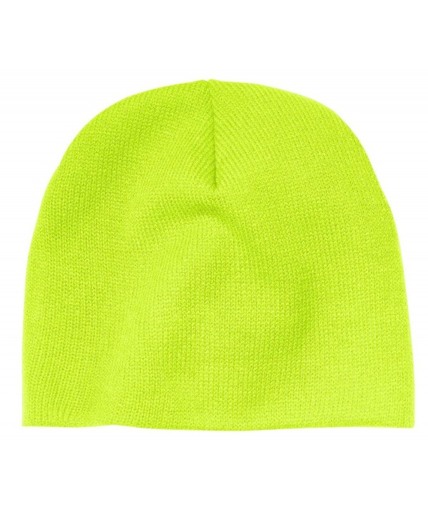 Port & Company Men's Beanie Cap - Neon Yellow - C811QDS14WX