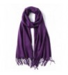 EBMORE Super Soft Solid Color Cashmere Feel Shawls Wraps Winter Light Scarf - Cashmere Purple - CI187ZL28H0