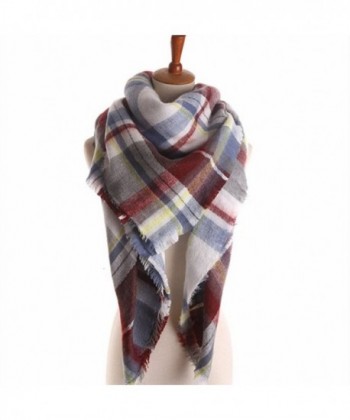 M RACLE Women's 2015 New Winter Plaid Tartan Grids Warm Blanket Scarf Shawl Wrap - Plaid 22 - C3120G08LOH