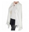 Winter Womens Large Soft Warm Pashmina Cashmere Blanket Scarf Solid Color Tassel Shawl(14 colors) - White - CR187CECR9C