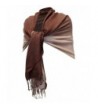 Enimay Women's Silky Persian Pashmina Scarf Two-Tone Soft Shawl Wrap Stole - Two Tone Brown - CH1206ROUXB