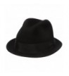 Country Gentleman Men's Floyd Traditional Wool Fedora Hat - Black - CK11RIC61UN