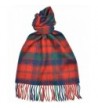 Lambswool Scottish Robertson Red Modern Tartan Clan Scarf Gift - CC11J14UYFJ