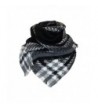 Boho Woven Houndstooth Blanket Scarf Shawl - Extra Long Winter Plaid Pashmina - Black - CM11QG7HV41