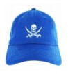 Dad Hat Cap - Jolly Roger Embroidered Adjustable Baseball Cap - Blue - CA12HV6IX5B