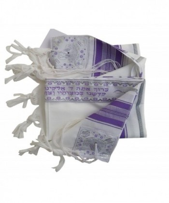 Tallit Prayer purple silver strips