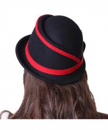 Koola Fedoras Fashion Organza BlackRed