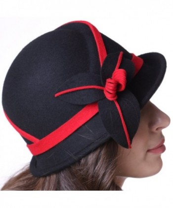 Koola Fedoras Fashion Organza BlackRed in Women's Fedoras