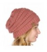 SERENITA C.C Unisex Soft Stretch Thick Slouchy Knit Oversized Beanie Cap Hat - Mauve - CS187C2WCIE