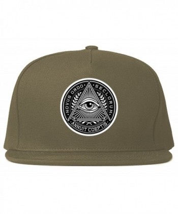 Illuminati Eye Triangle Snapback Hat Cap - Grey - C912N7CYLU5