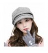 Siggi Wool Knitted Visor Beanie Winter Hat for Women Newsboy Cap Warm Soft Lined - 89365_gray - CV187EO5EG2