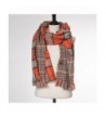 Womens Tartan Blanket Winter Orange