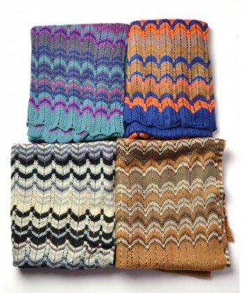 Knitted Chevron Scarf Fashion Scarves