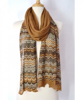 Knitted Chevron Scarf Fashion Scarves in Cold Weather Scarves & Wraps