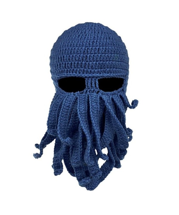 Funny Tentacle Octopus Beanie Crochet - Navy - CW12NRYDHL5